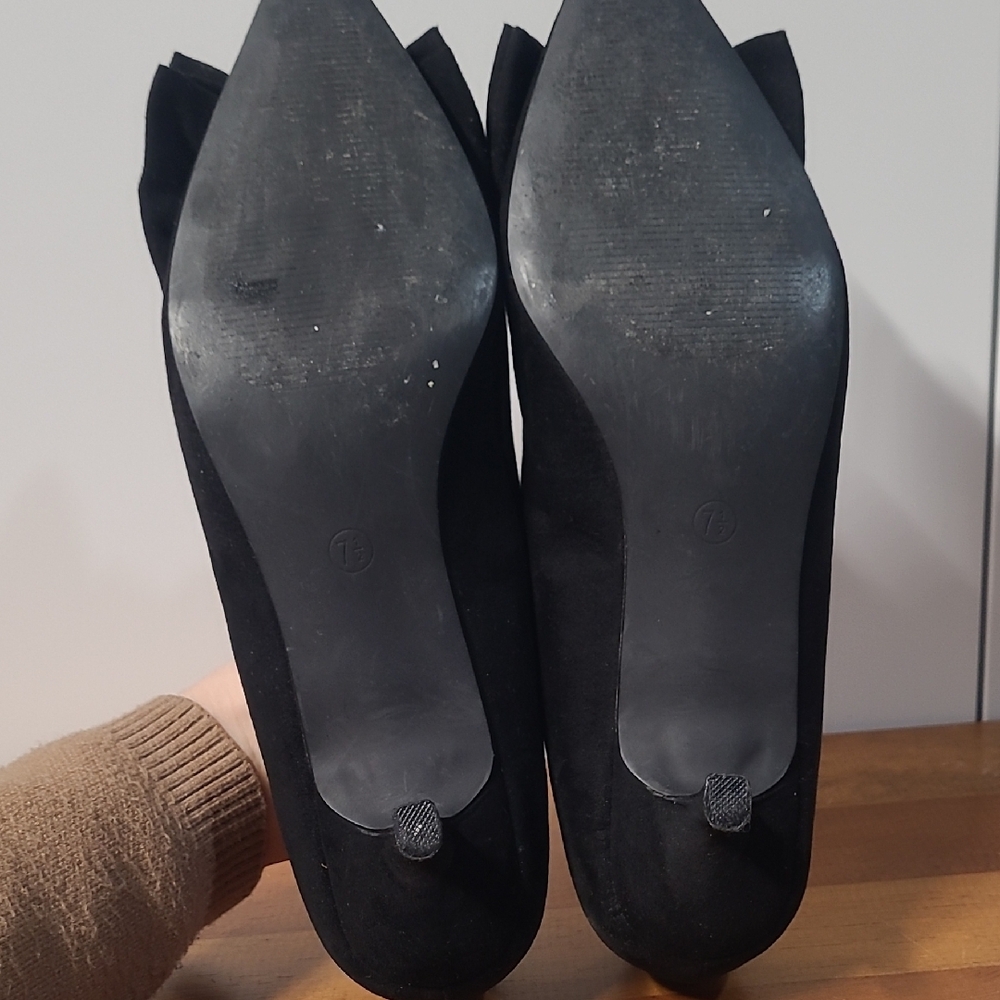 Elegant Black Bow Flats - Picture 4 of 5